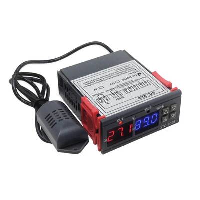 STC-3028 Dijital Sıcaklık Nem Ölçer Termostat AC110-220V 10A