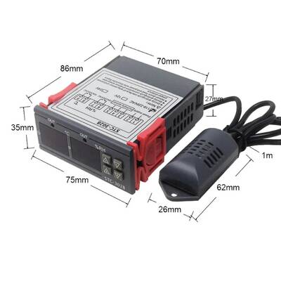 STC-3028 Dijital Sıcaklık Nem Ölçer Termostat AC110-220V 10A