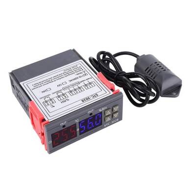 STC-3028 Dijital Sıcaklık Nem Ölçer Termostat AC110-220V 10A