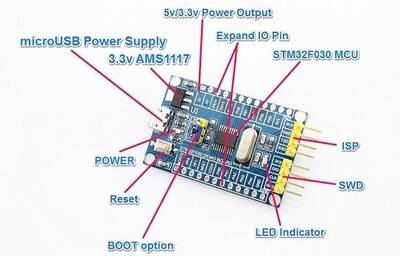 STM32F030F4P6 Geliştirme Kartı