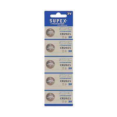 Supex CR2025 3v Lityum Para Pil 5li Blister