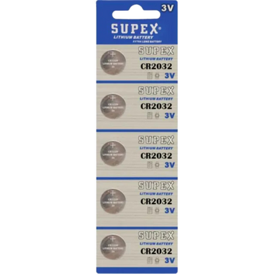 Supex CR2032 3v Lityum Para Pil 5li Blister
