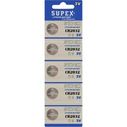 Supex - Supex CR2032 3v Lityum Para Pil 5li Blister