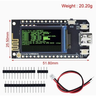 T-PicoC3 ESP32-C3 RP2040 Çift MCU Geliştirme Kartı