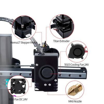 Titan Extruder Direct Drive Hotend Seti - 24V