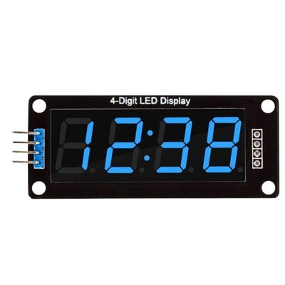 TM1637 4 Digit Led Display Saat Modülü - Mavi