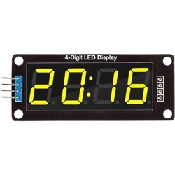 Robo90 - TM1637 4 Digit Led Display Saat Modülü - Sarı