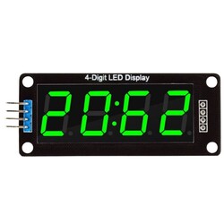 Robo90 - TM1637 4 Digit Led Display Saat Modülü - Yeşil