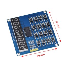 TM1638 Dijital LED Gösterge ve Tuş Takımı Modülü - Thumbnail