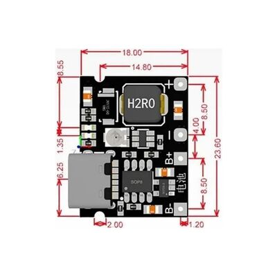 Type-C Li-ion 18650 Pil Şarj Devresi - DC-DC Voltaj Yükseltici