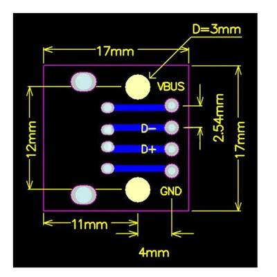 USB Tip A Dip Dönüştürücü - Dişi - 2.54mm