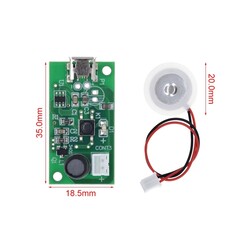 USB Ultrasonik Nem Buhar Yapıcı Modül - 5V Sis Yapıcı - Thumbnail