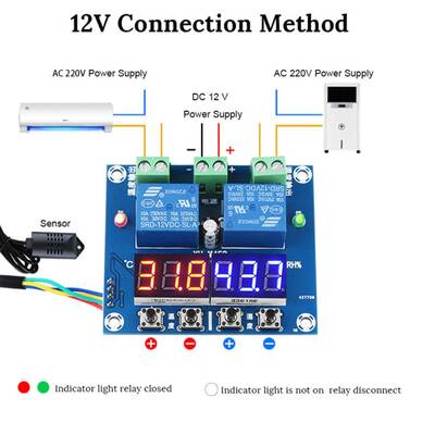 XH-M452 Kuluçka Sıcaklık Nem Kontrol Rölesi Modülü - 12V