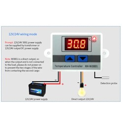 XH-W3001 Dijital Termostat - 12VDC - Thumbnail