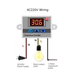 XH-W3002 Zaman Ayarlı Dijital Termostat - 220VAC - 1500W - Thumbnail