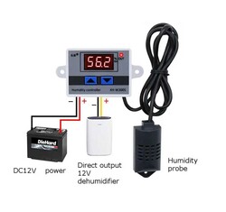 XH-W3005 Dijital Nem Kontrol Cihazı - 12V - Thumbnail