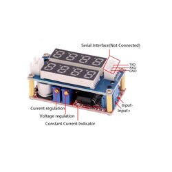 XL4015 Voltmetre-Ampermetreli Düşürücü Regülatör- Lityum Pil Şarj - Thumbnail