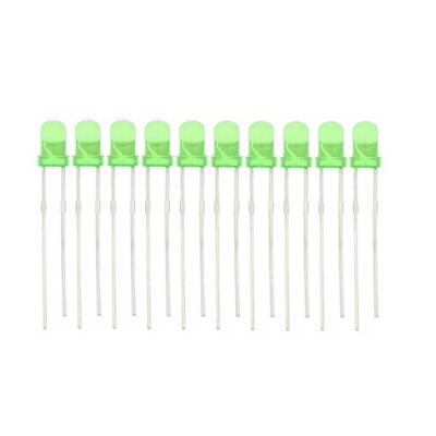 Yeşil Led - 3mm - 10 Adet