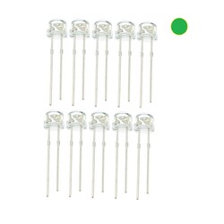 Robo90 - Yeşil Şeffaf Mantar Led (10 lu paket)