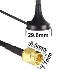 Yüksek Kazançlı 2.4G/5.8G 12dBi 26cm SMA Erkek Wifi Anten - Thumbnail